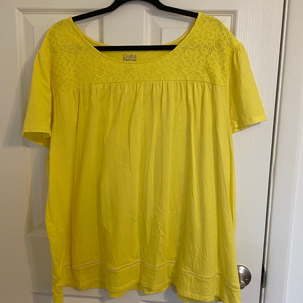Bright yellow Croft & Barrow top